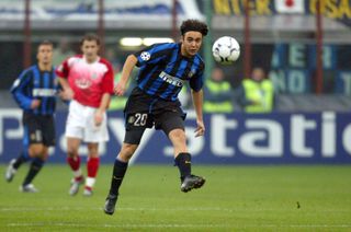 Alvaro Recoba playing for Inter against Lokomotiv Moscow in the Champions League, 2003