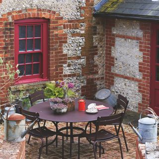 colourful sussex flint cottage