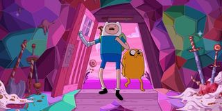 Jake and Finn in Adventure Time.