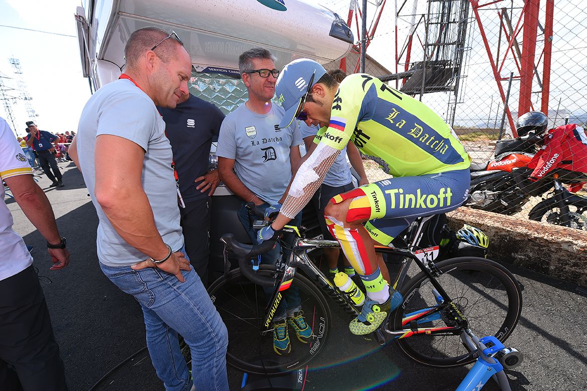 Alberto Contador (Tinkoff) cools down