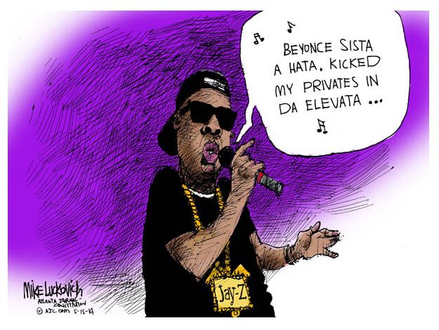 Editorial cartoon Jay-Z Solange Beyonc&amp;amp;eacute;