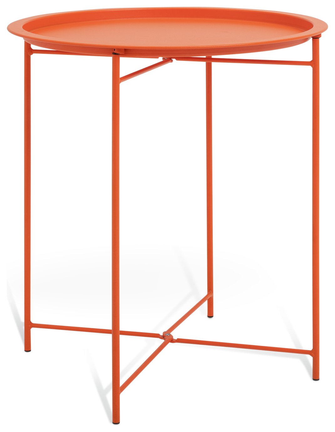 Habitat Pula Folding Metal Garden Side Table - Orange