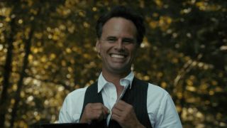 Boyd crowder smiling after escaping prison in Justified City Primeval