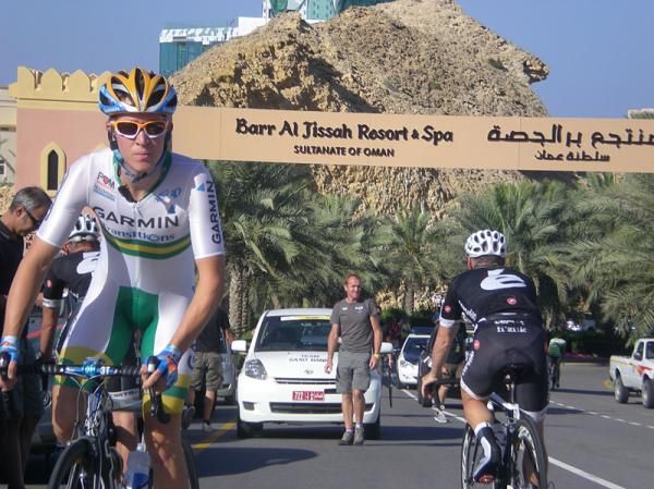 Cameron Meyer, the Australian TT champion, gets ready to go