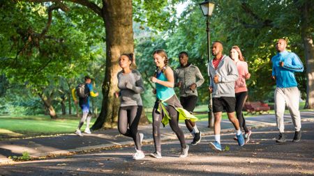 Parkrunners in action