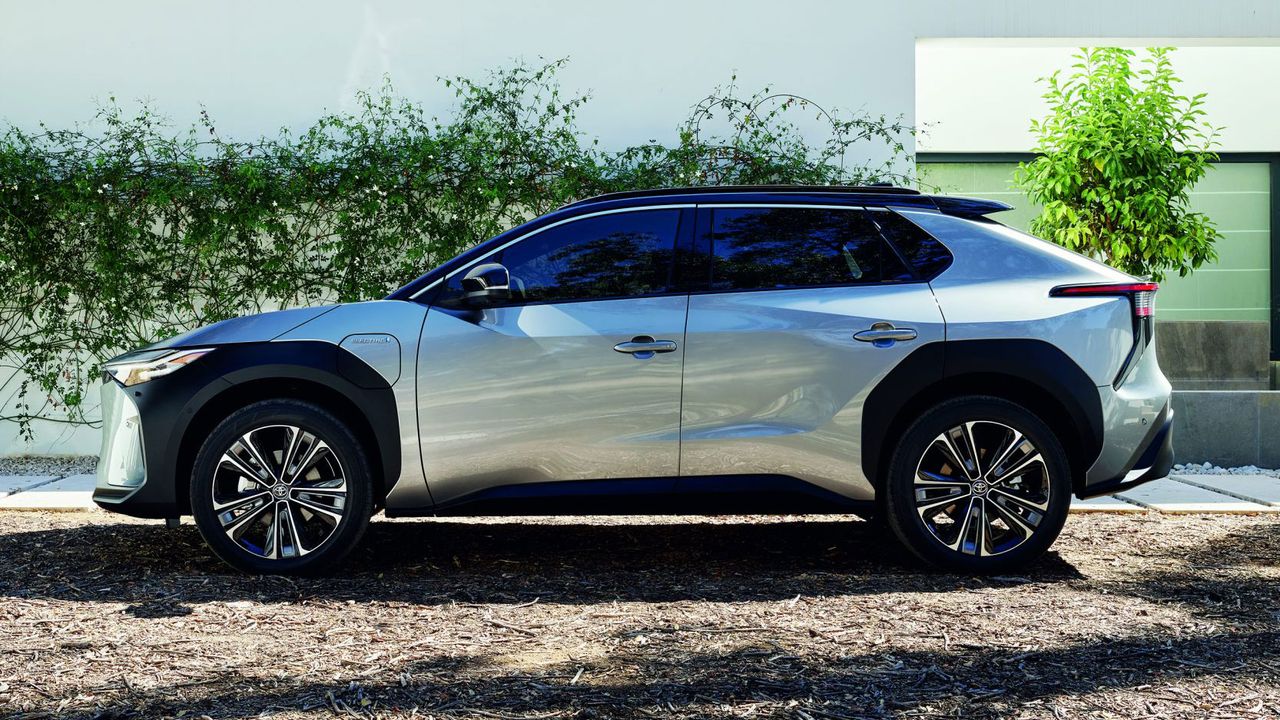 Side profile of the Toyota bZ4X