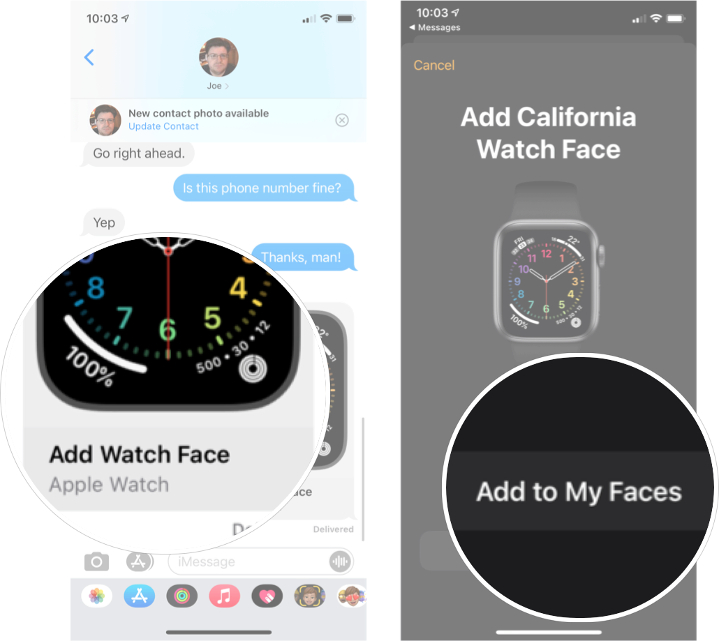 Add Watch Face Thats Been Shared: tap on the watch face link and then tap on add to my faces.