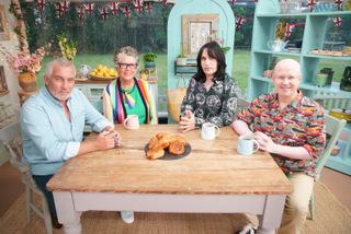 TV tonight the judges and hosts of the baking show.