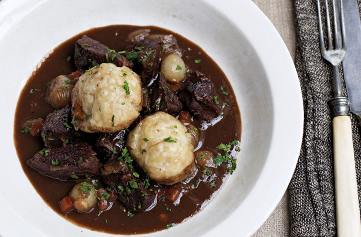 Beef stew with dumplings