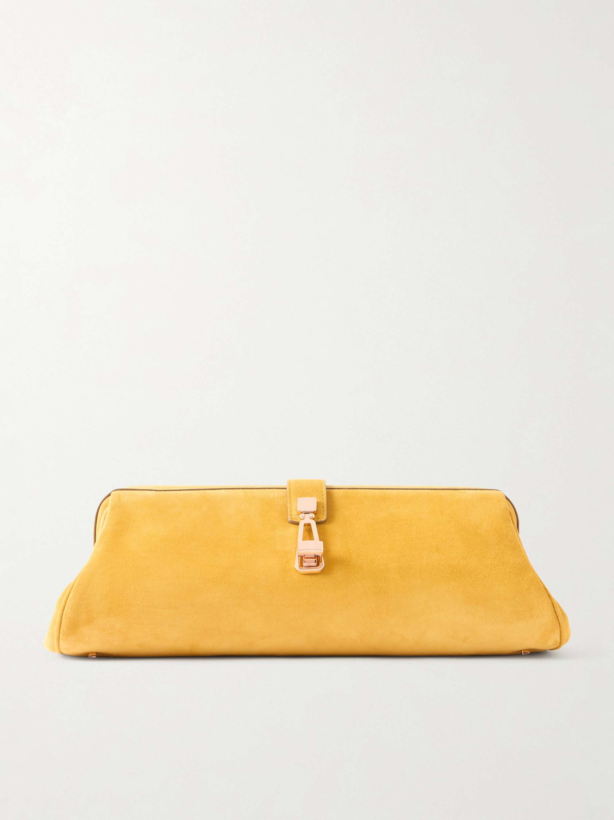 Paola Embellished Suede Clutch