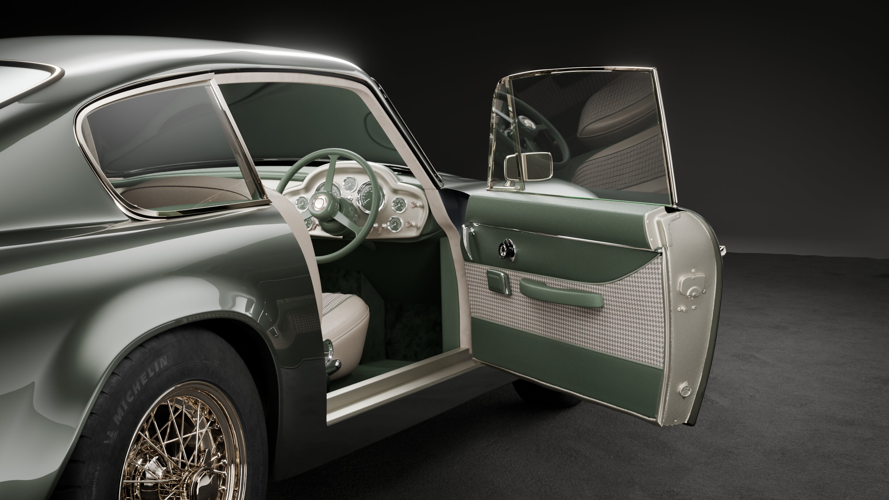 The Lunaz Aston Martin DB6. It looks like a normal DB6, but much more shiny and luxurious