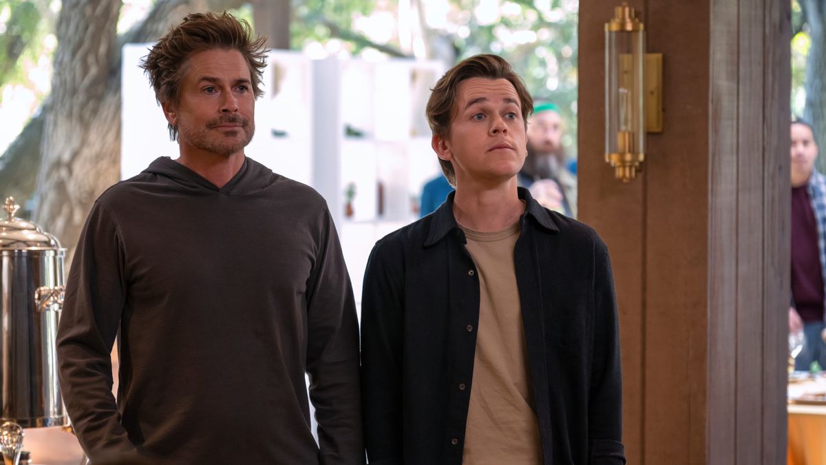 (L to R) Rob Lowe as Ellis, John Owen Lowe as Jackson in Netflix Original comedy &quot;Unstable&quot;