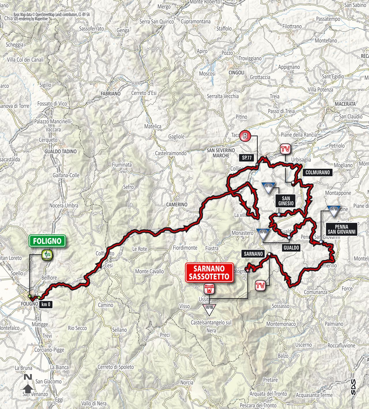 Tirreno-Adriatico stage 4: Foligno-Sassotetto