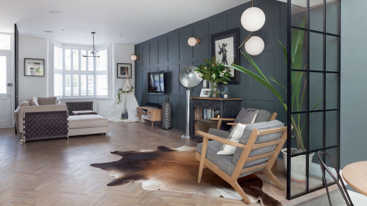 terraced house design: open plan living room in terraced house image by nathalie priem