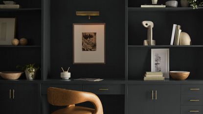 Black painted office space