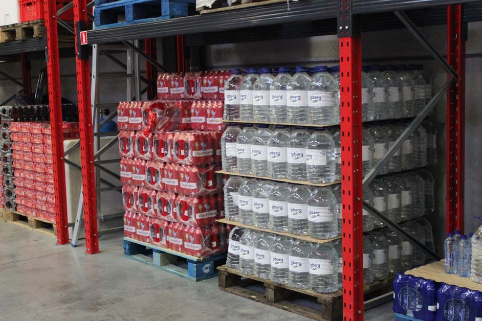Enough Coca Cola and water to mount an expedition