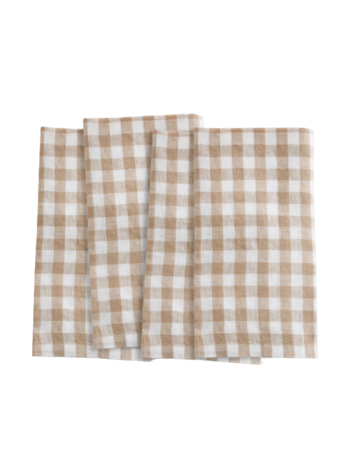 European Linen Gingham Napkins