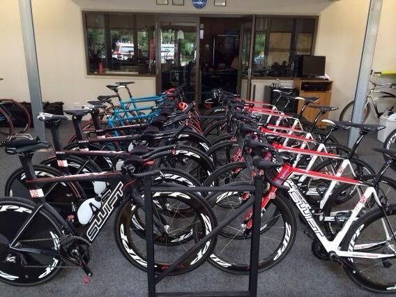 The Drapac bikes await their riders