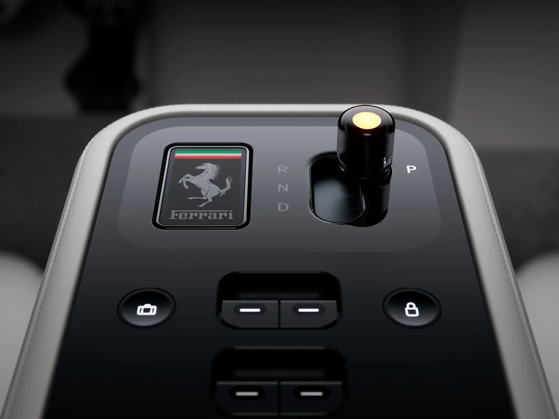 Interior details of Ferrari Luce Chassis 0