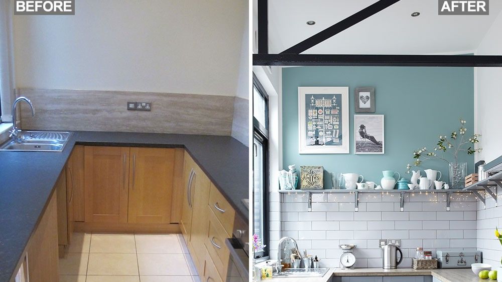 before and after kitchen makeover