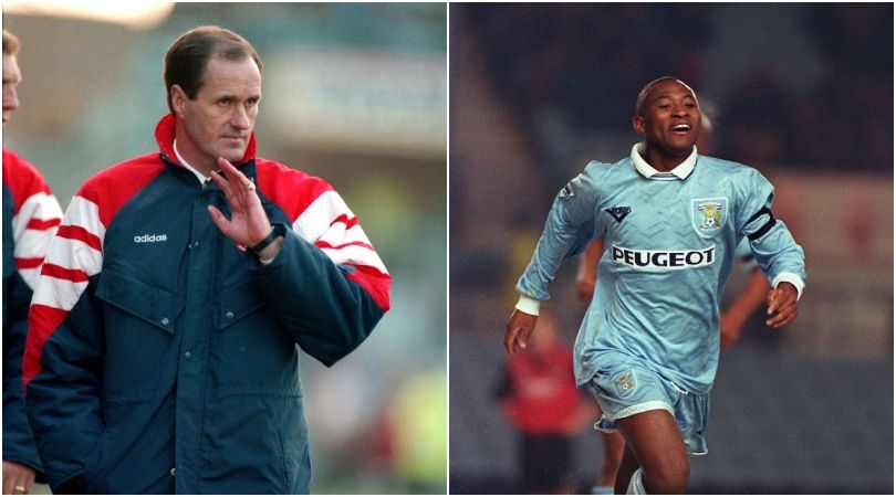 13 March 1993 - Football League Division One Coventry City v Arsenal - Arsenal manager George Graham. (Photo by Mark Leech/Offside via Getty Images)