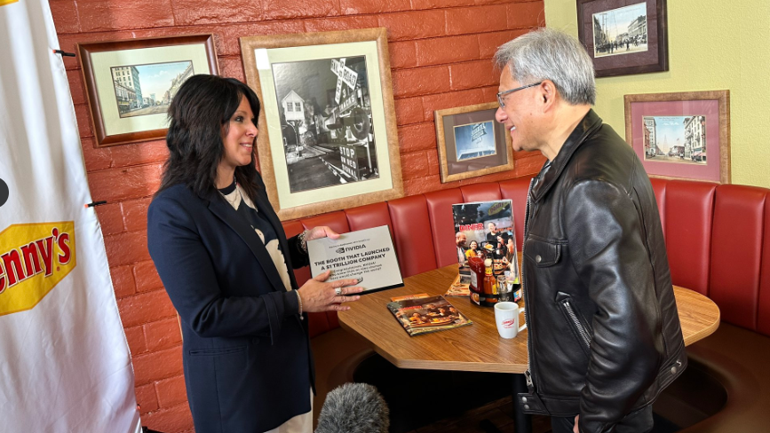 Nvidia was born in Denny’s and now a booth in the East San Jose restaurant has been dedicated to the trillion-dollar company