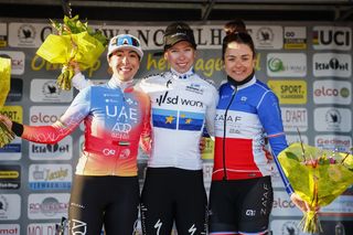 Lorena Wiebes wins Omloop van het Hageland, Marta Bastianelli second and Audrey Cordon Ragot third