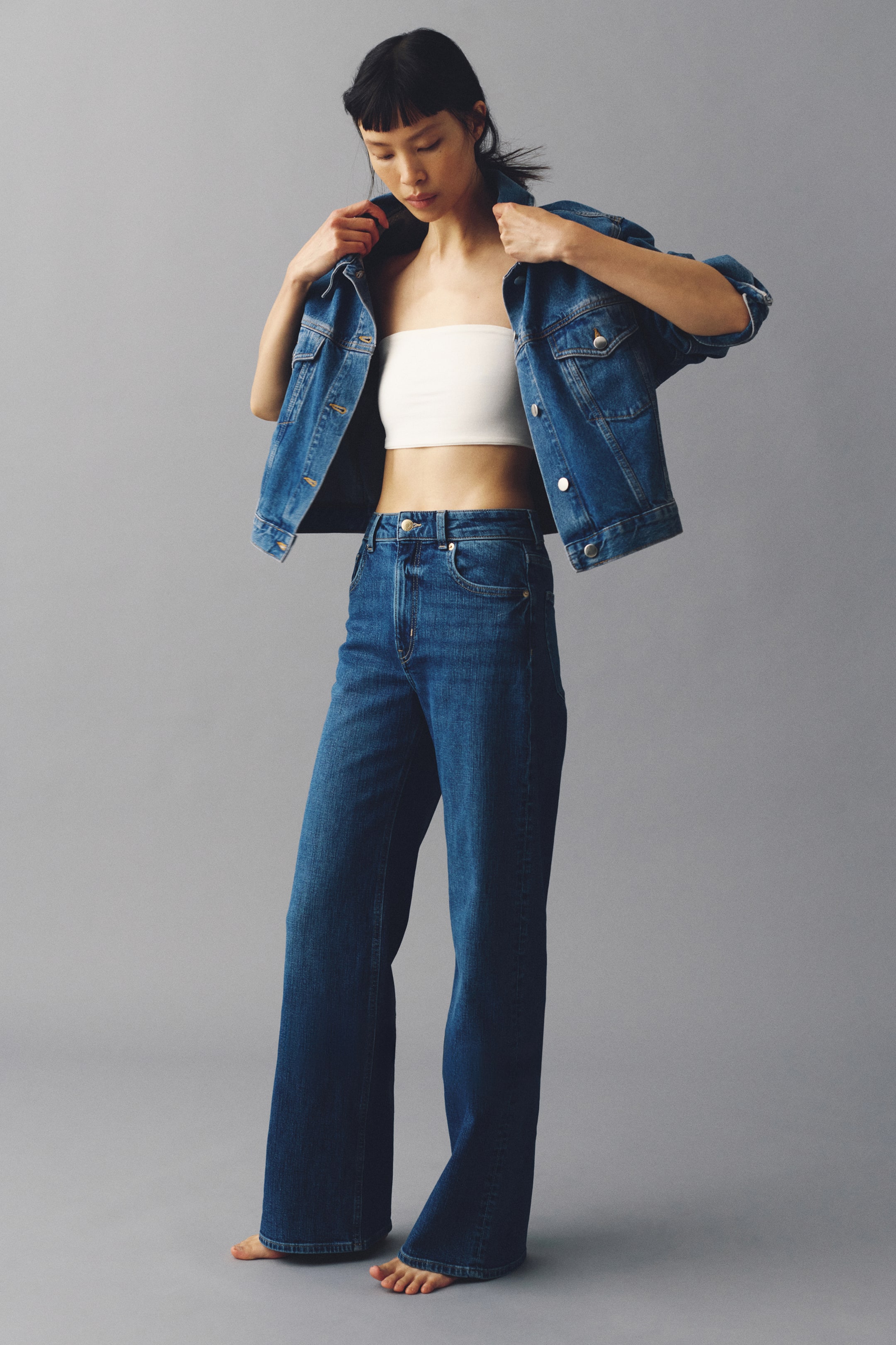 Harper High Rise Wide Leg Jeans - Denim Blue