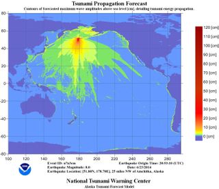 Alaska tsunami map