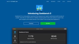 Geekbench website screenshot