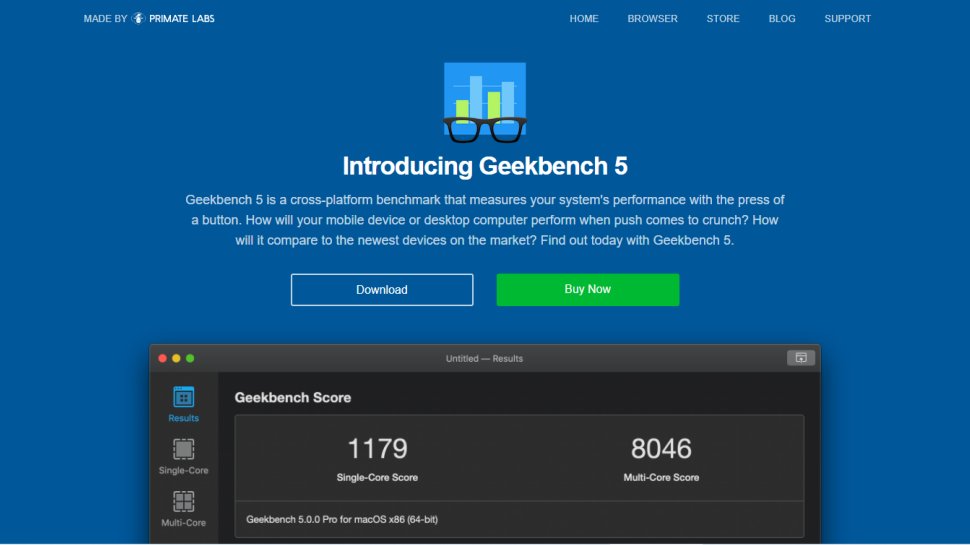 Skjermbilde av Geekbench