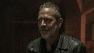 Negan smiling slyly in The Walking Dead: Dead City Season 2
