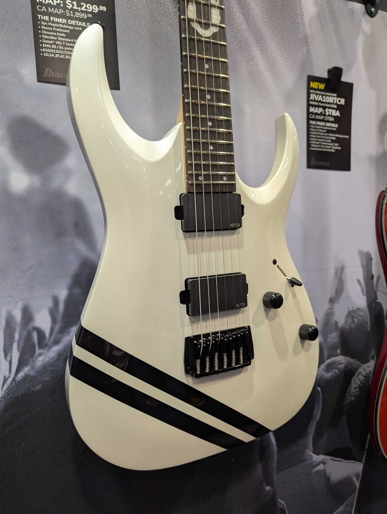 One of Ibanez's new-for-2026 guitars, pictured at the company's 2026 NAMM booth