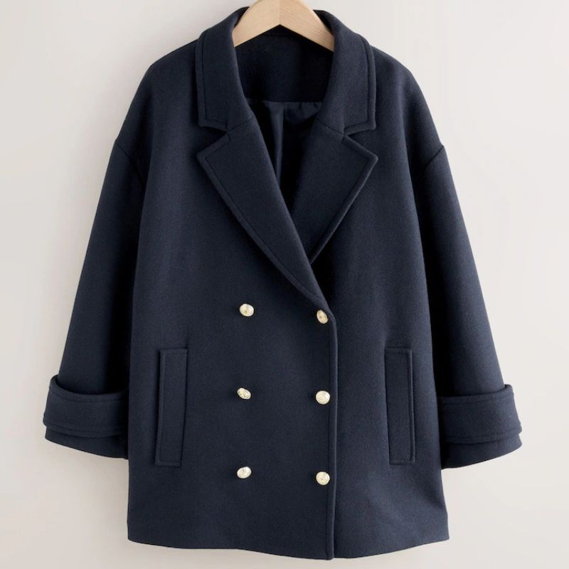 Next , Navy N. Premium Military Pea Coat