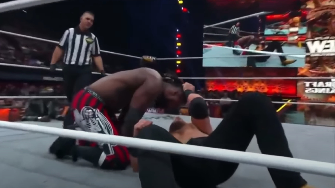 Adam Page drinking Swerve Strickland's blood
