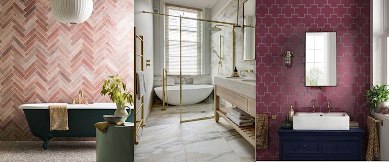 Bathroom Wall Tile Ideas 10 Inspiring, Purple Floor Tiles Bathroom