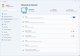 Network & internet settings