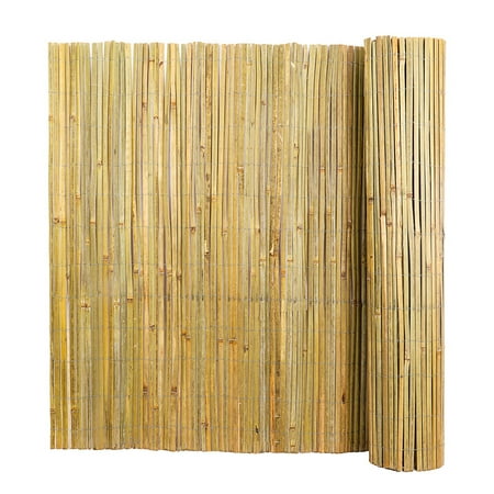 Natural Bamboo Slat Screening Roll - Eco-Friendly Privacy Fence for Balcony, Garden, Wind and Sight Protectio (4ft X 13ft)