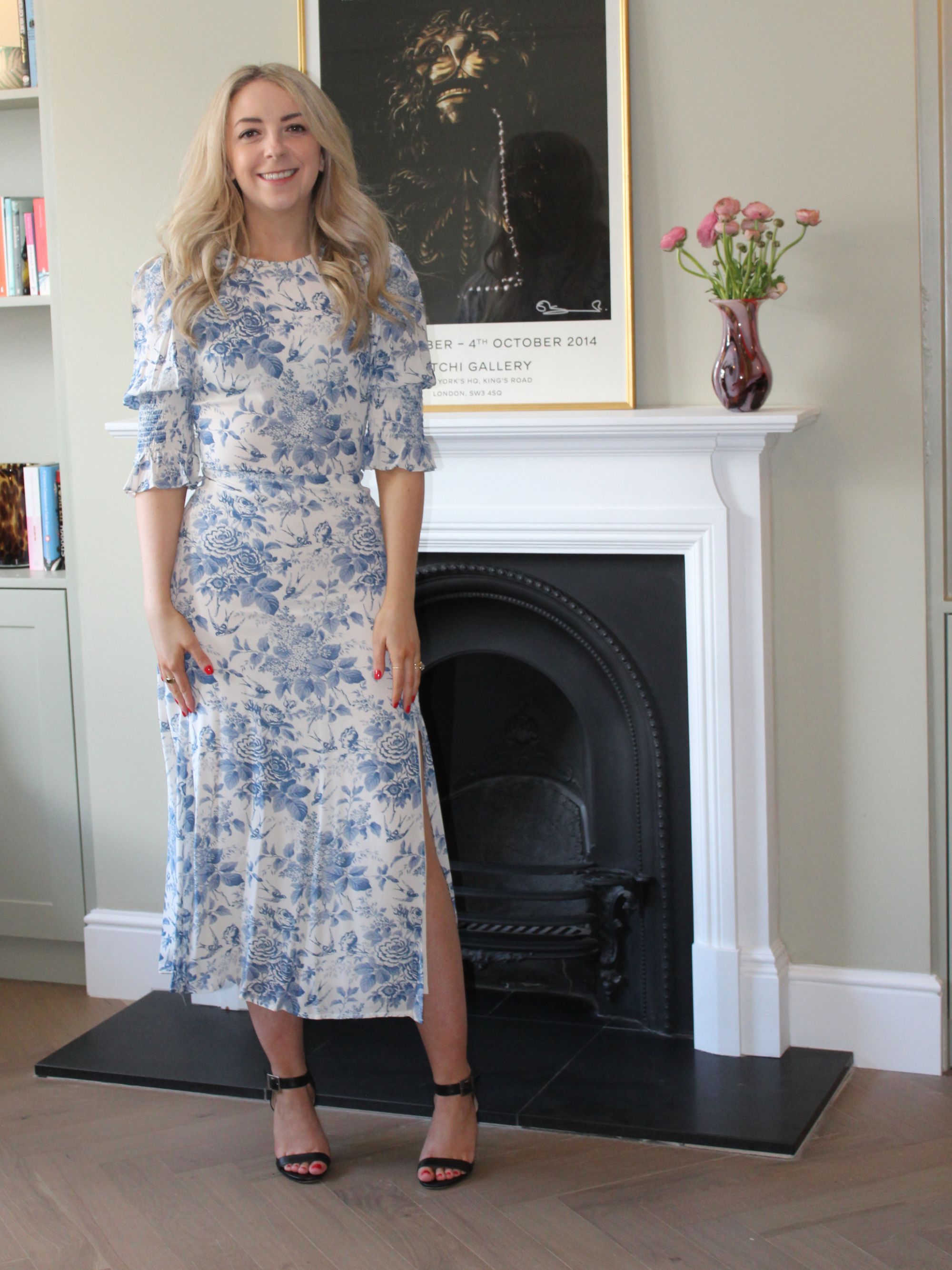 Caroline Parr wearing a Reformation dress 
