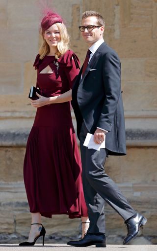 royal wedding guest Jacinda Barrett and Gabriel Macht