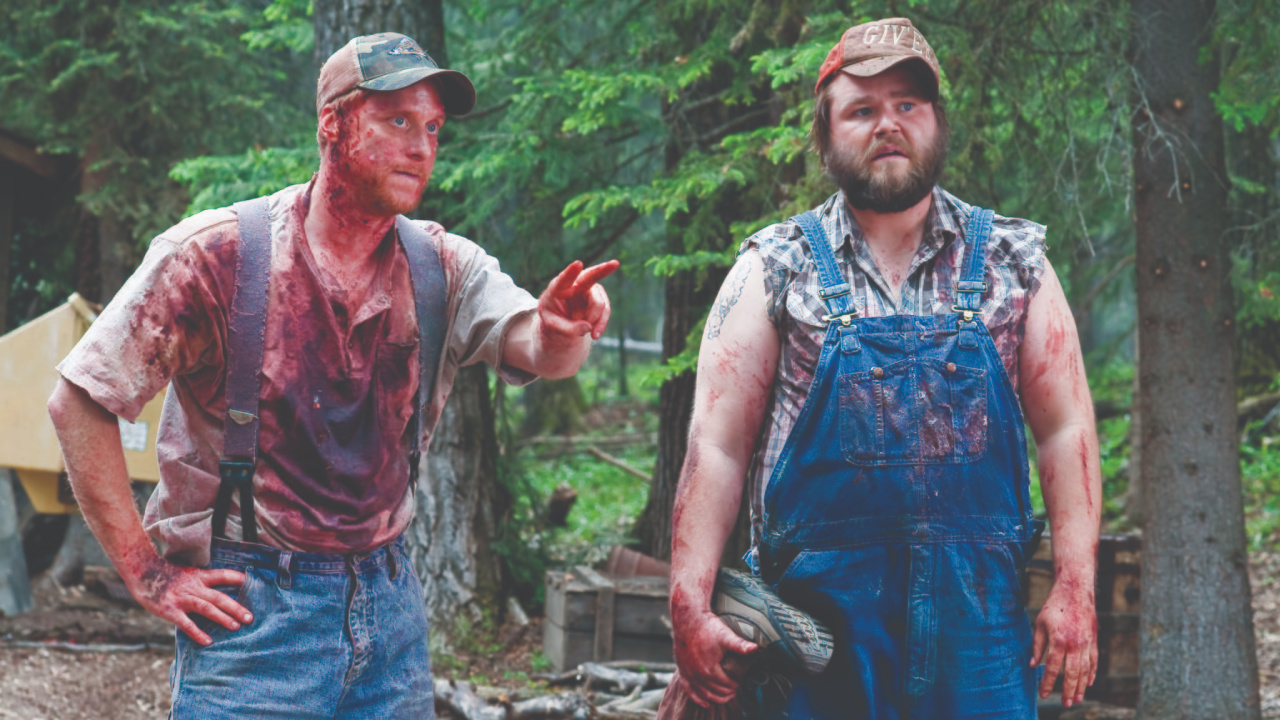 The two main stars of Tucker and Dale vs. Evil.