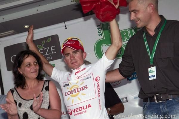 Points classification leader Samuel Dumoulin (Cofidis).