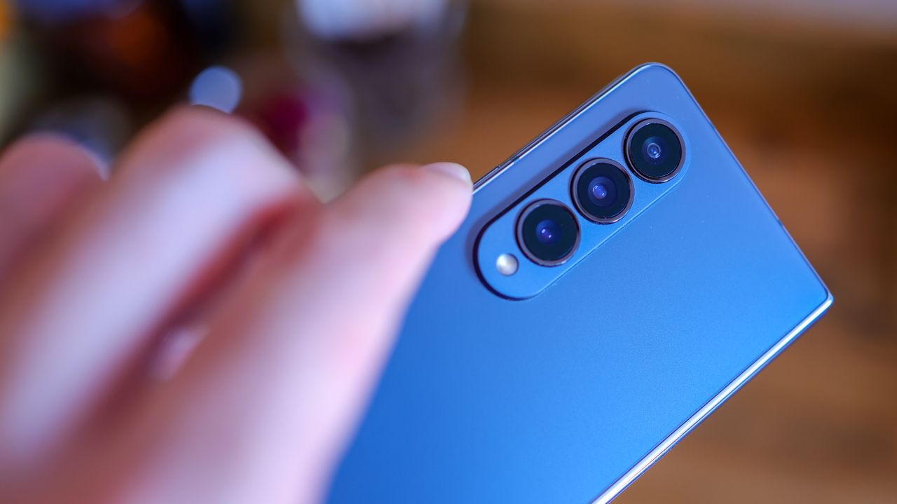 A photo of the Samsung Galaxy Z Fold 4 foldable Android phone