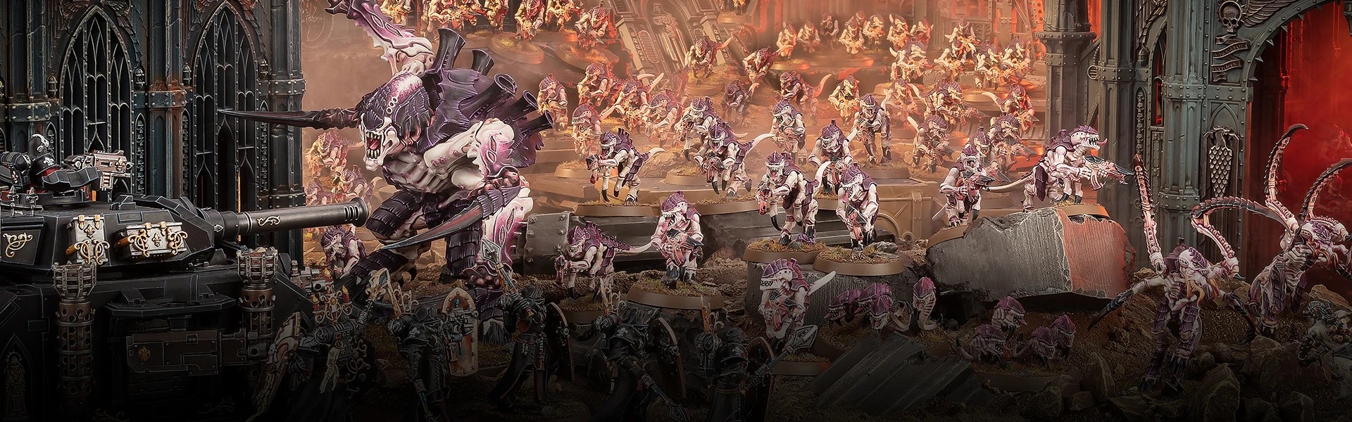 Tyranids charge a tank line
