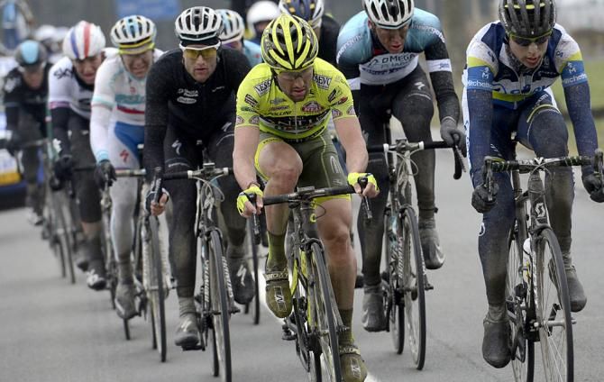 Oscar Gatto (Vini Fantini-Selle Italia) on his way to winning