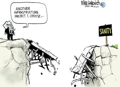 Political Cartoon U.S. gop infrastructure