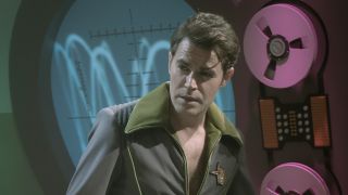 Paul Wesley as Maxwell Saint on set of The Last Frontier TV show in Star Trek: Strange New Worlds