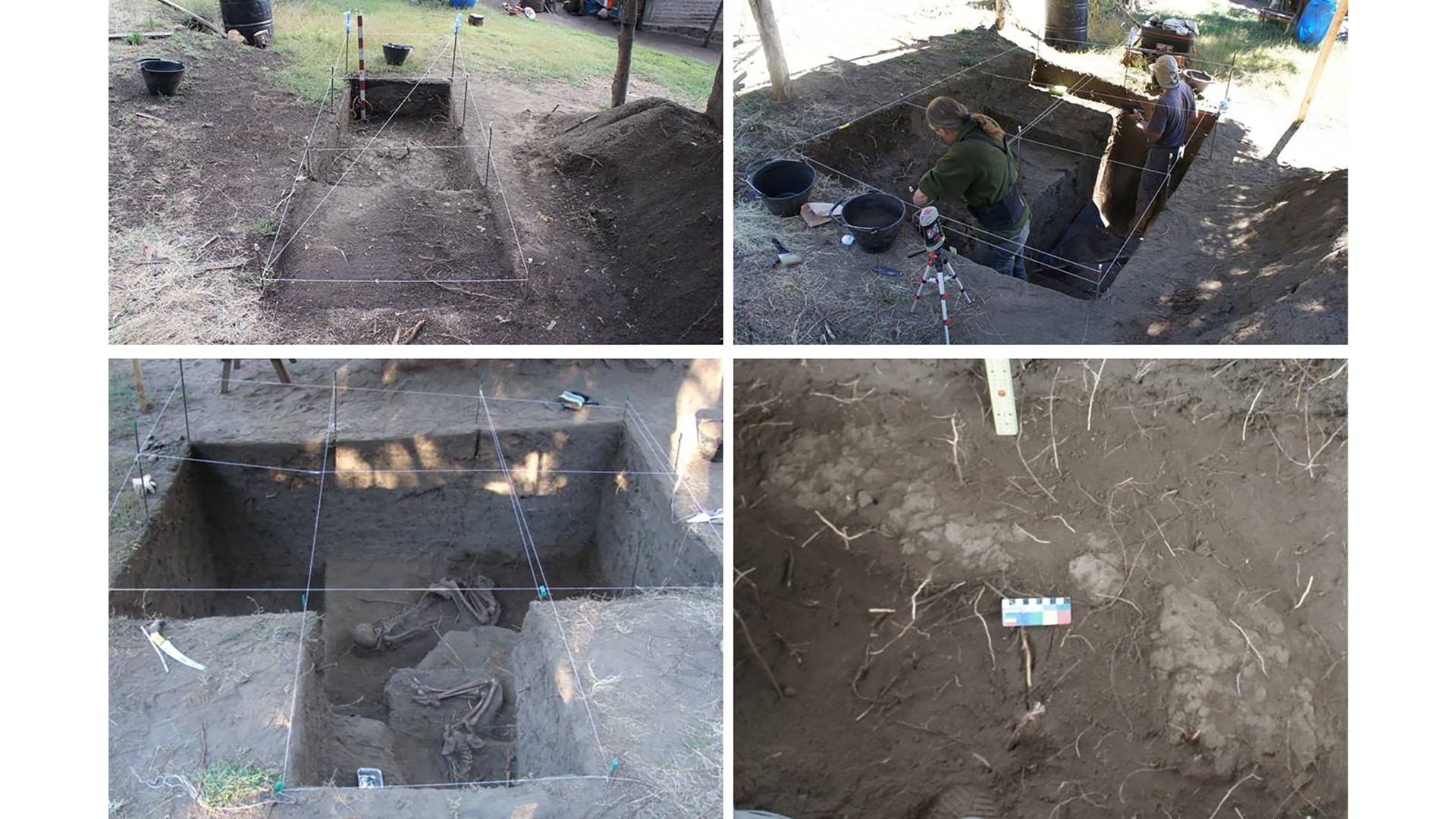 Four images of archaeological site in the northwest of Argentina.