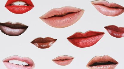 lips on a screen of different shades - honey lips