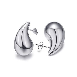 Waterdrop Chunky Gold Hoop Earrings Bottega Earring Dupes Hypoallergenic Statement Earrings for Women Designer Dupes